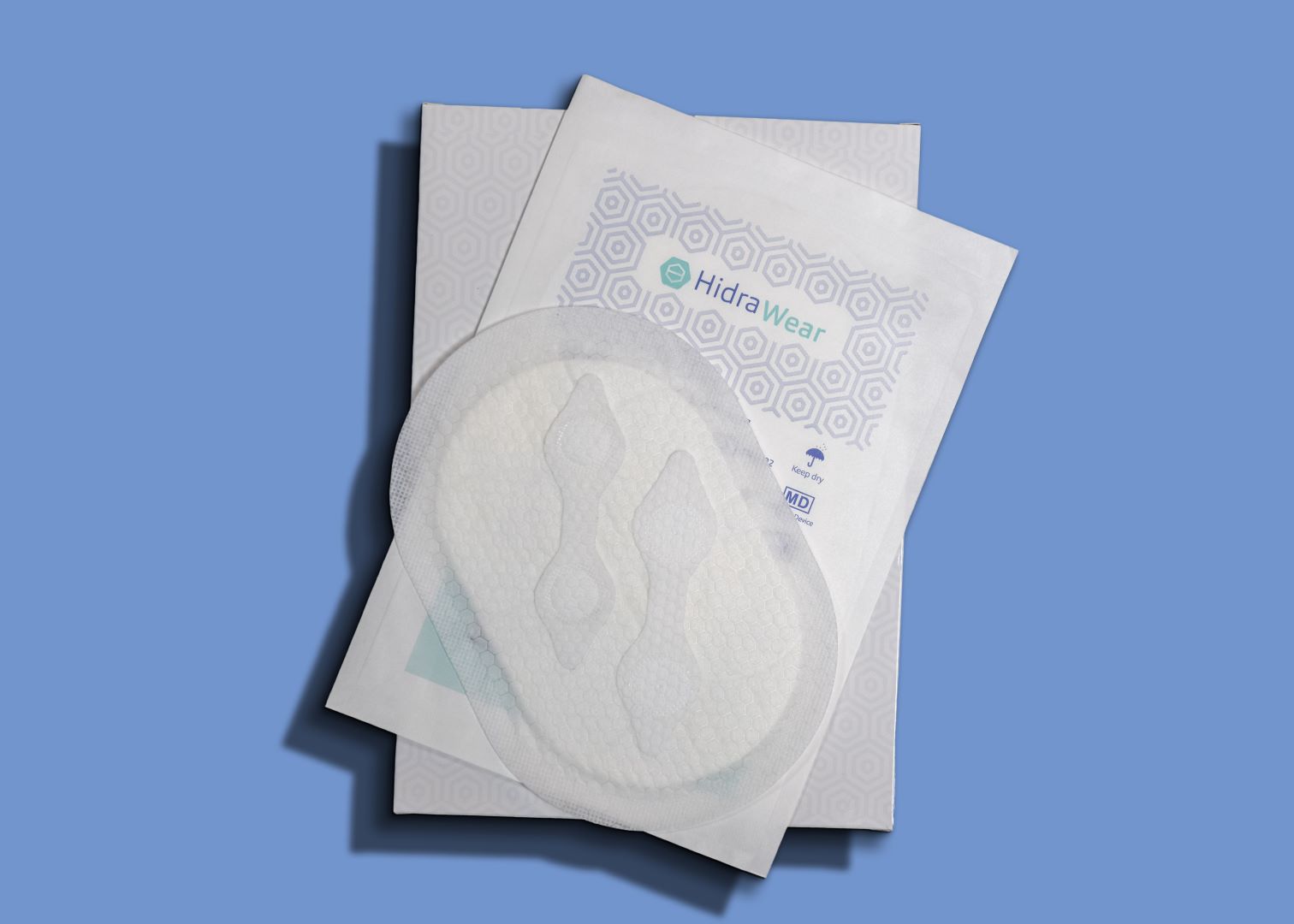 hs-barrier-film-skin-protection. Applying a HidraWear Dressing to protect skin around an HS wound